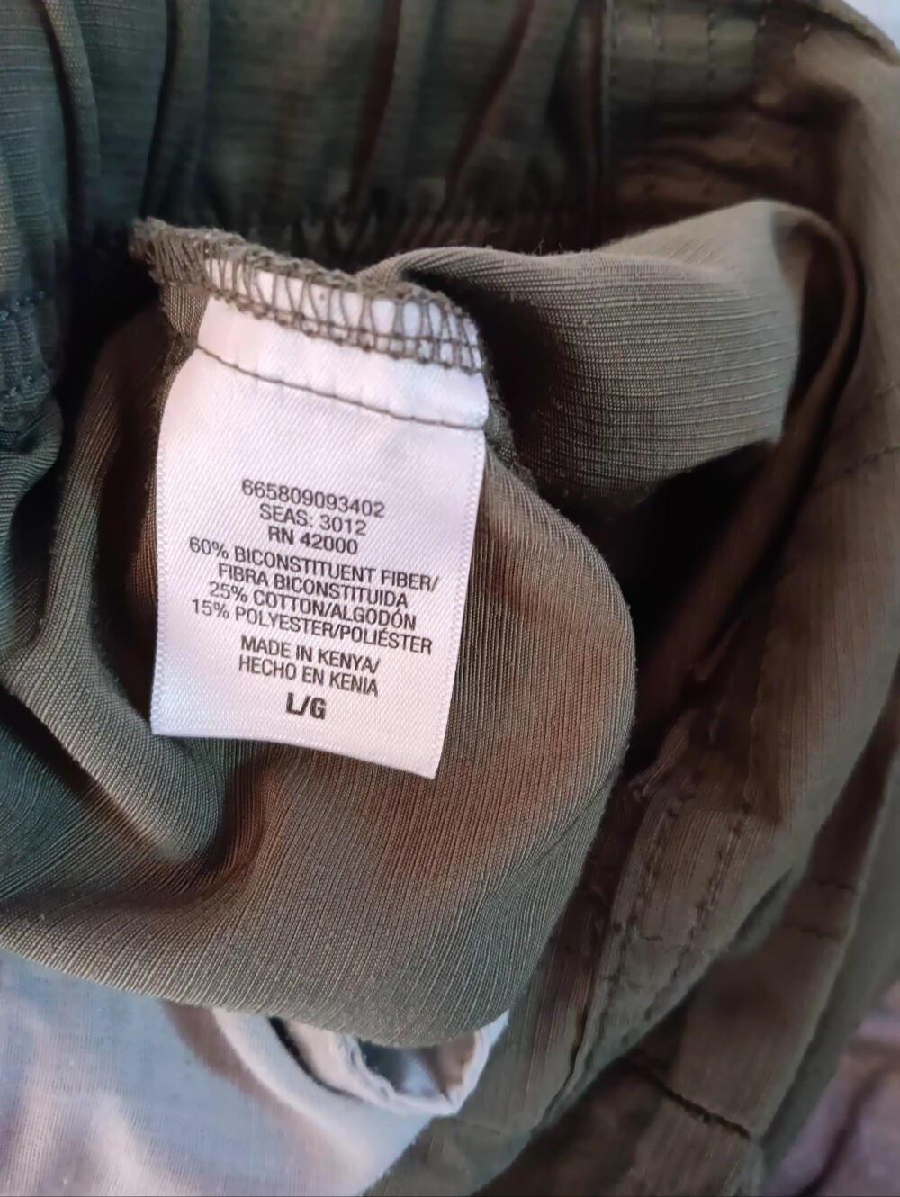 Basic Editions Olive Drawstring Capris - Picture 5 of 5